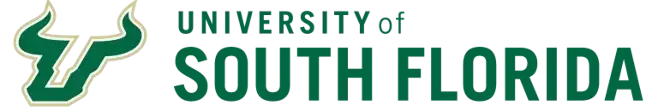 University of South Florida logo for college moving services in Florida. USF Bulls emblem.